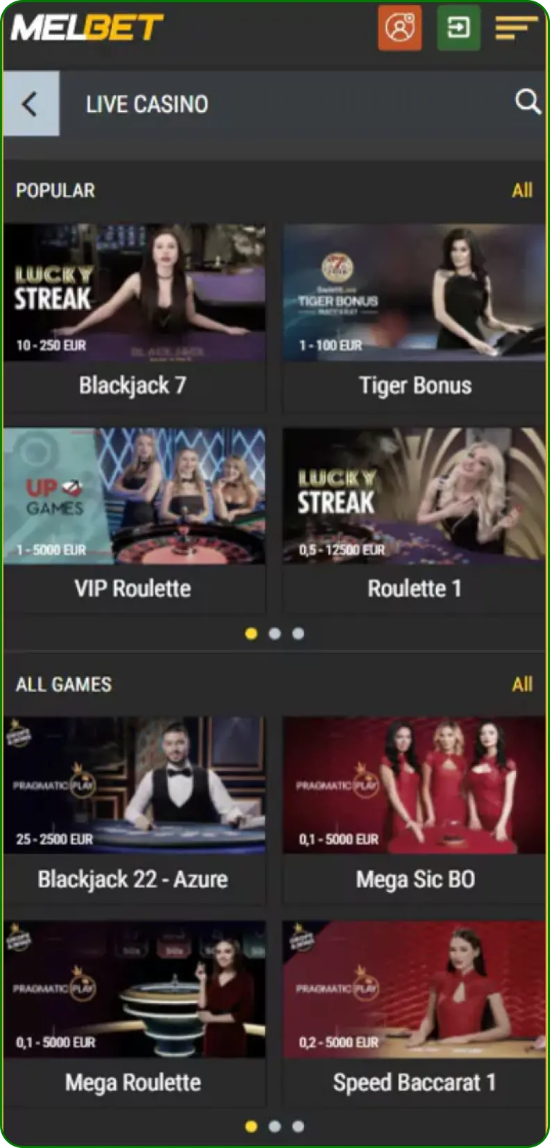 Screenshot image slider